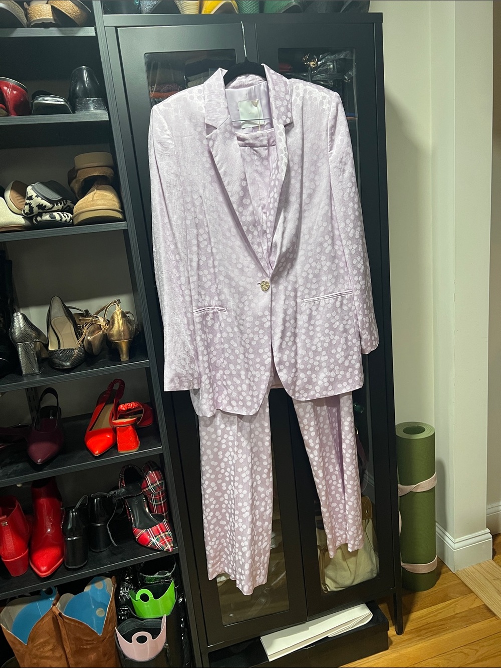Mango Lilac Printed Two-Piece Blazer and Trousers